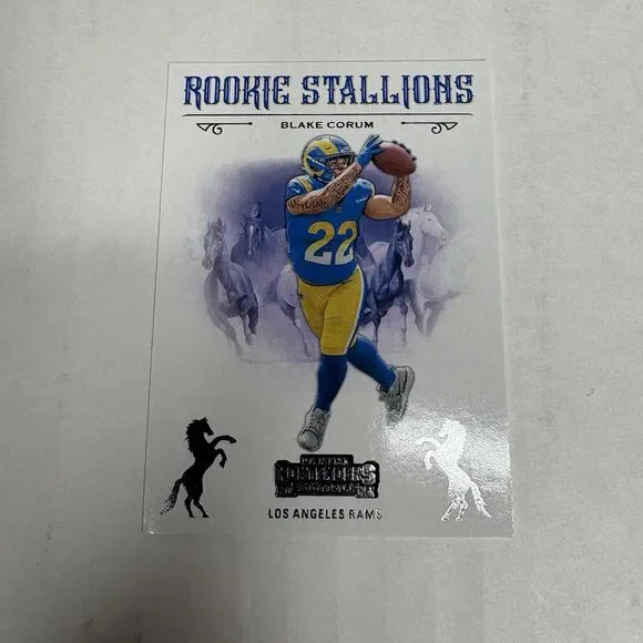 2024 Panini Contenders Rookie Stallions Blake Corum #21 (RC) LA Rams Rookie Card - Picture 1 of 6